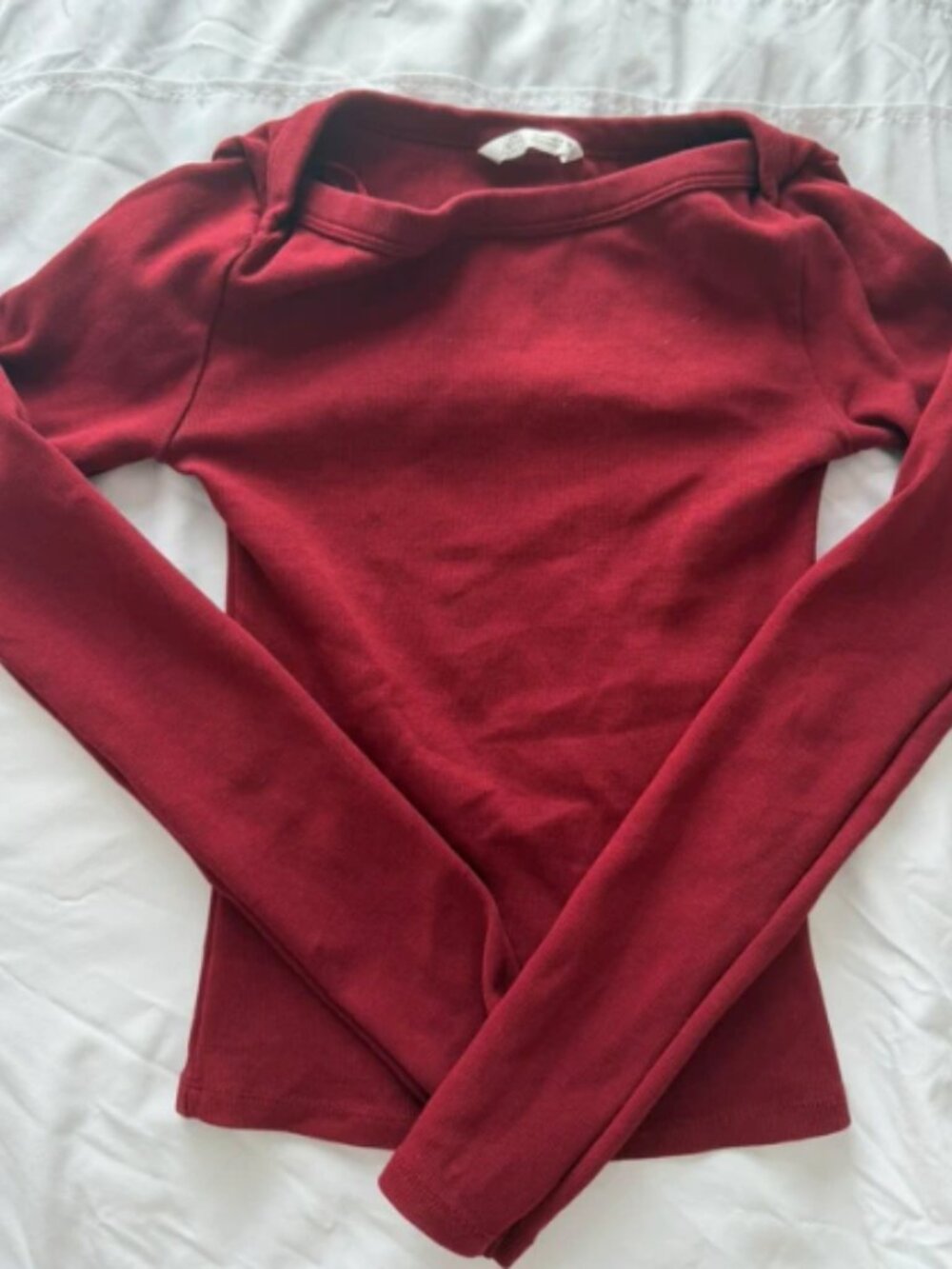 Zara red long sleeve top ❤️